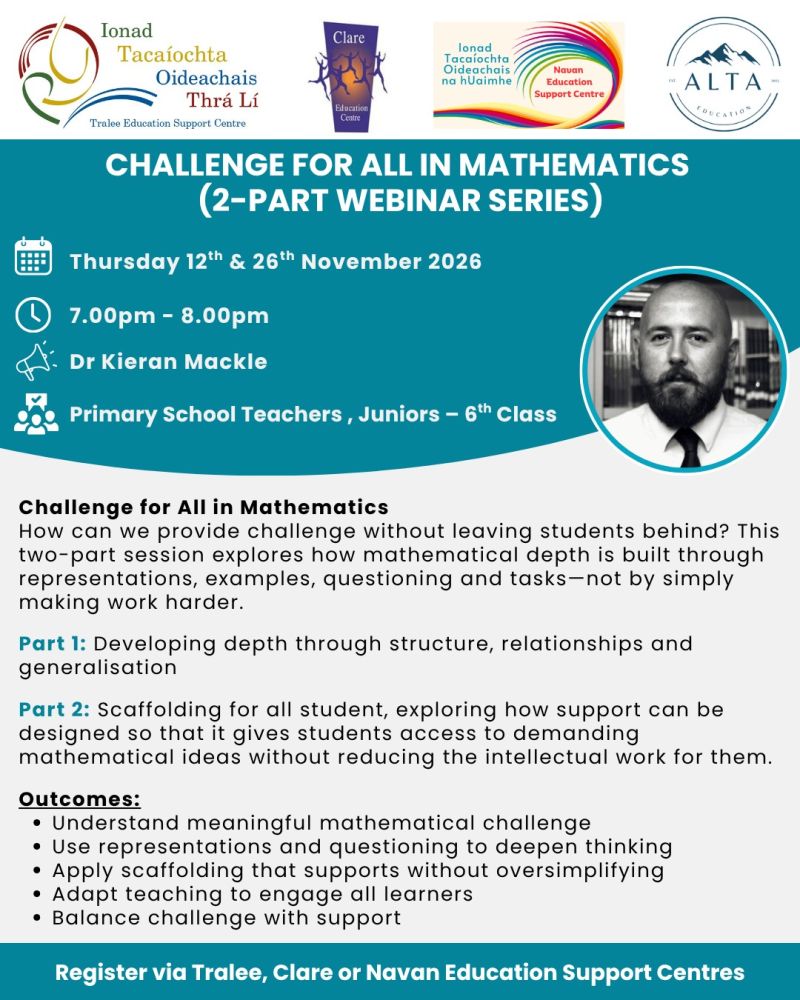 AUT26-36 Challenge for All in Mathematics (2-Part Webinar Series) 